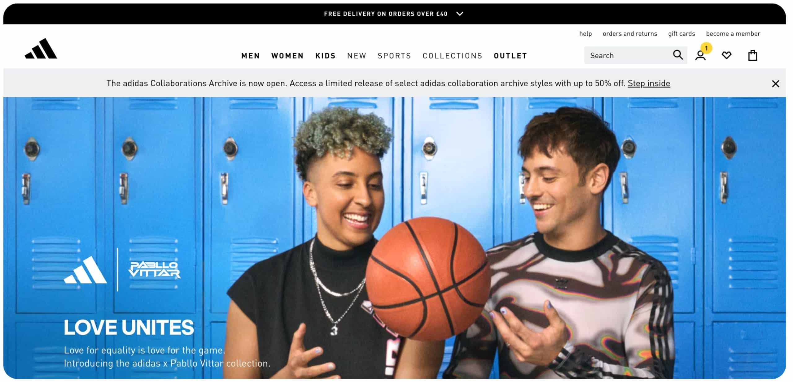 banner for adidas affiliate program on skimlinks