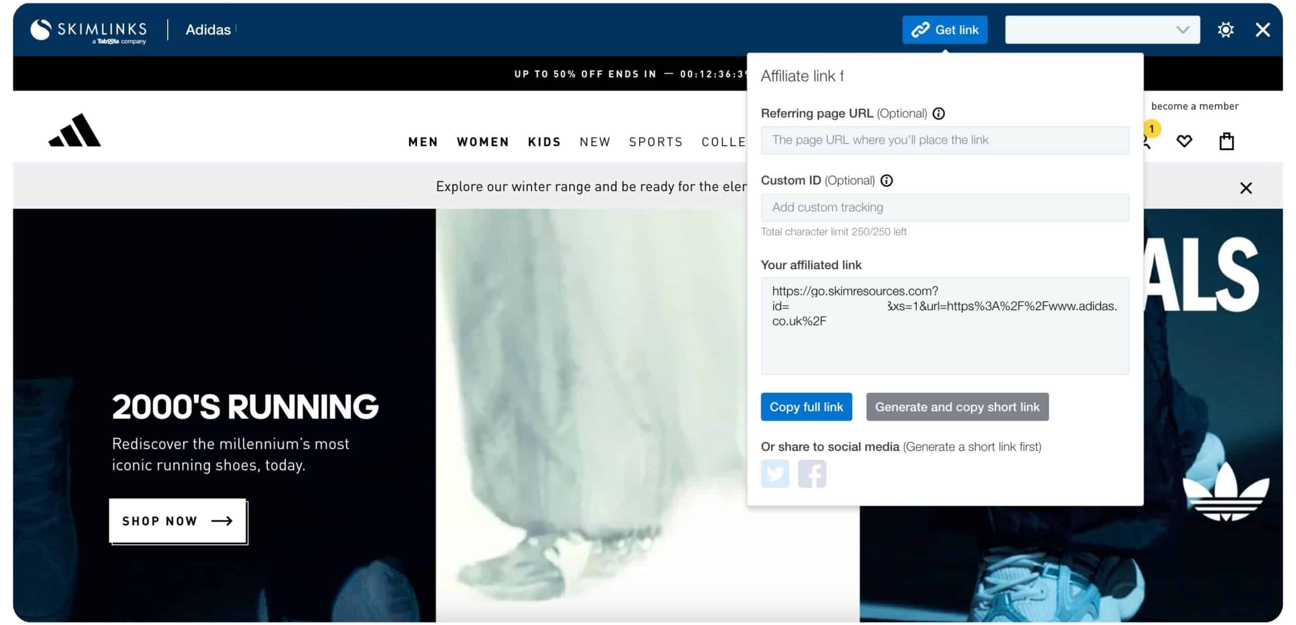 adidas affiliate program on skimlinks