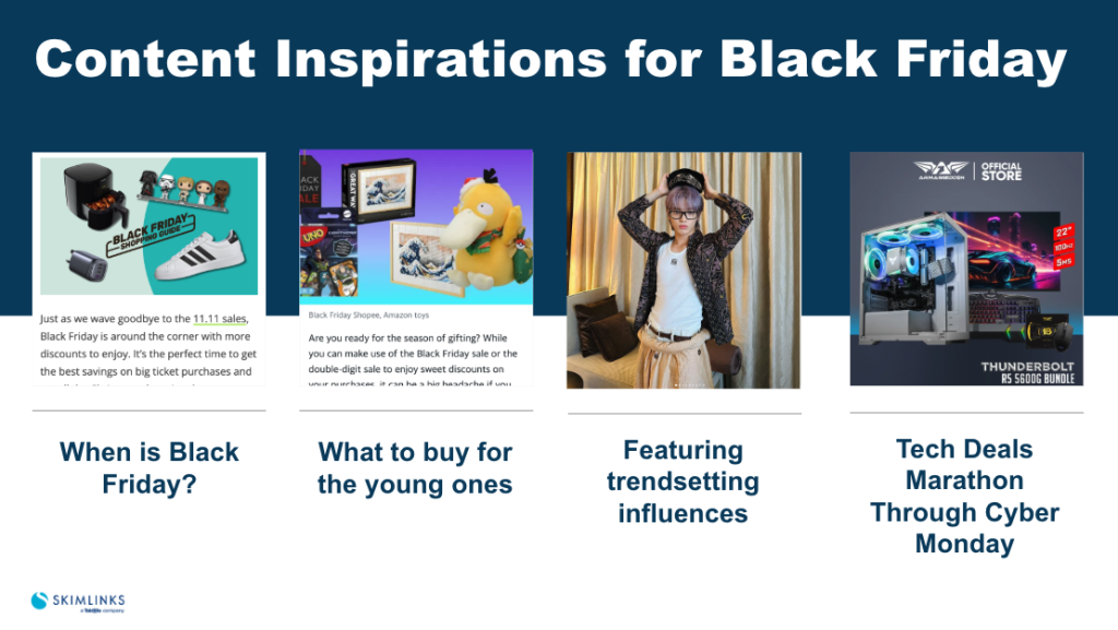 Content inspiration for Black Friday